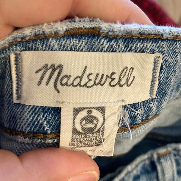 Madewell The Perfect Vintage Jean Raw Hem High Waist Boho Ankle Jeans Size 26 - Picture 10 of 16